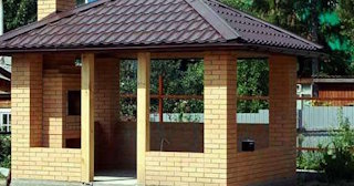 Беседка из кирпича под ключ в Искитиме цена от 3273 рублей - Строй-Скм