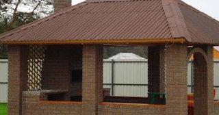 Беседка из кирпича под ключ в Искитиме цена от 3273 рублей - Строй-Скм